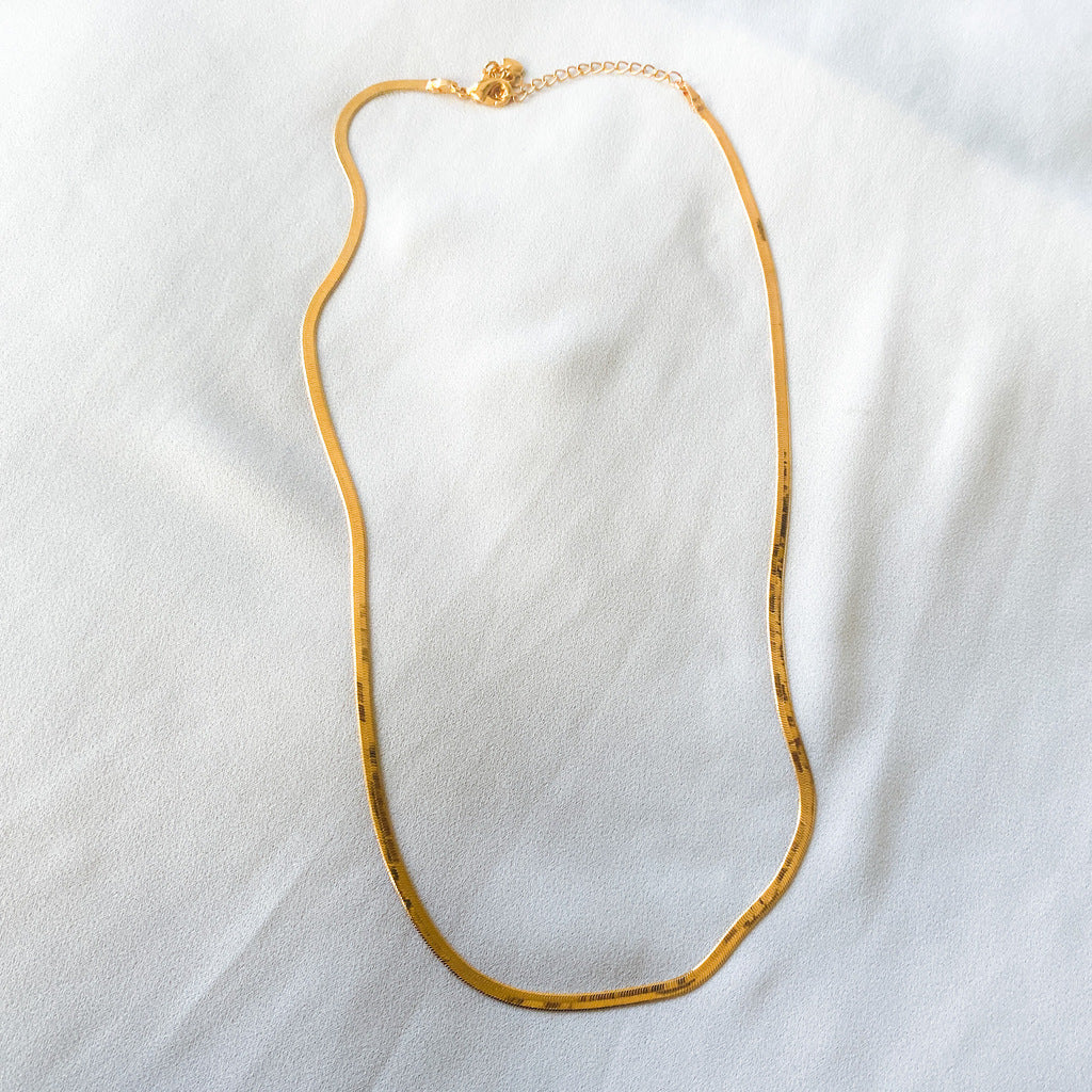 Gold Snake Necklace - 3mm