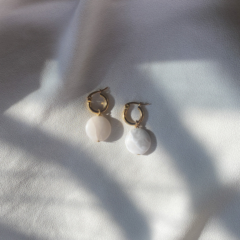 Semiprecious Charm Earrings - Agate