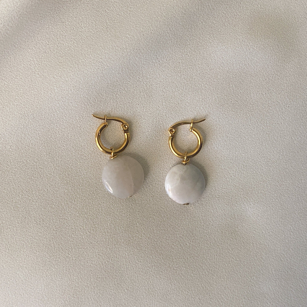 Agate Stone Dangle Earrings