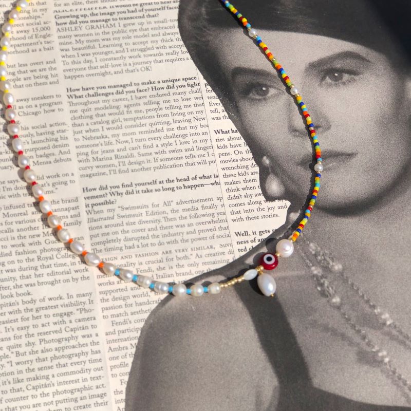 Colorful Pearl Beaded Necklace