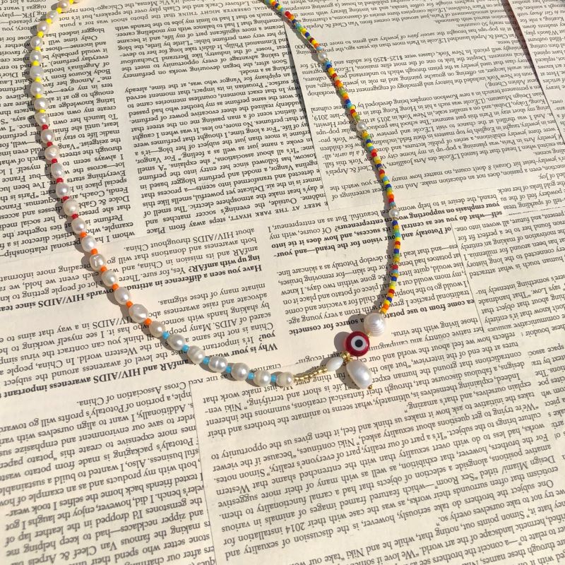 Colorful Pearl Beaded Necklace