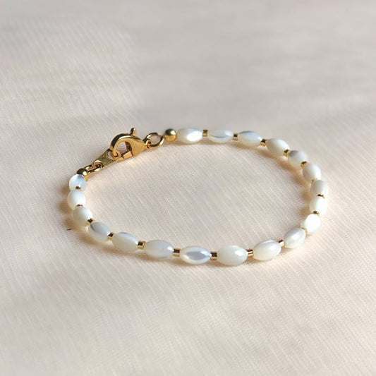 Mother-of-Pearl Stone Bracelet