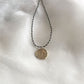 Beaded Coin Charm Necklace